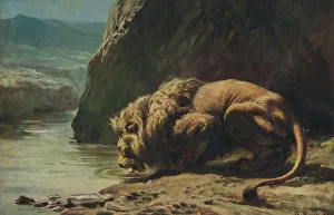 Footprint Prints: The King Drinks, 1881, (1922). Creator: Briton Riviere