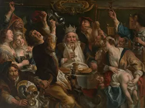 Christmas Eve Gallery: The King Drinks. Artist: Jordaens, Jacob (1593-1678)