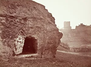 Saxon Prints: King Edgar's Cave, Chester, Printed 1866. Creator: Augustus Kelham