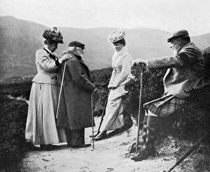 Photographs From My Camera Gallery: King Edward VII (1841-1910), Princess Mary, Lady Katherine Coke and Captain Welsh