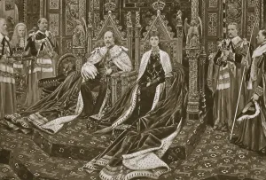 Samuel Begg Prints: King Edward VII at the opening of his first Parliament, London, 14 February, 1901