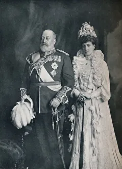 King Edward VII with Queen Alexandra, c1908 (1911). Artist: Lafayette
