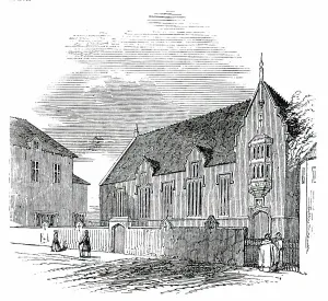 Drs Johnson Prints: King Edwards's Grammar-School, at Lichfield, 1850. Creator: Unknown