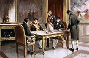 King Ferdinand VII conceiving a coup d etat against the Constitution in 1822