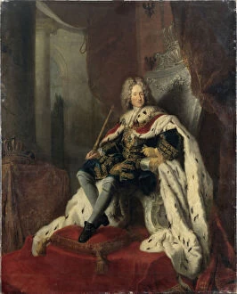 Frederick Iii Collection: King Frederick I on the silver throne, ca 1712. Creator: Pesne, Antoine (1683-1757)