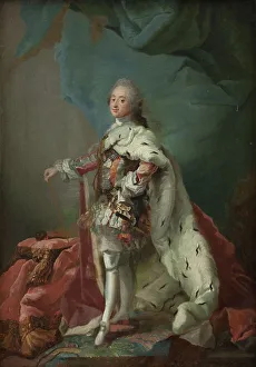 Pilo Cg Prints: King Frederik V of Denmark in Anointing Robes, 1748-1751. Creator: Carl Gustaf Pilo