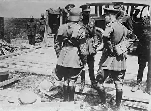 Jodhpurs Prints: King Geo. sees German armor, 11 Jul 1917. Creator: Bain News Service