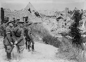 Viewing Prints: King Geo. views Peronne, 13 Jul 1917. Creator: Bain News Service