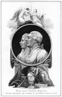 Charlotte Sophia Collection: King George III and Queen Charlotte, 19th century. Artist: Cooper
