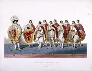 Scriven Prints: King George IV in his royal robes wearing a cap of estate, 1826. Artist: Edward Scriven