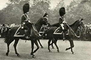 Parade Prints: King George Riding With the Late King George V and the Prince of Wales, 1928. 1937
