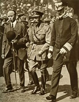 Chelsea Football Club Gallery: King George V attends a baseball match at Stamford Bridge, London, (1935). Creator: Unknown