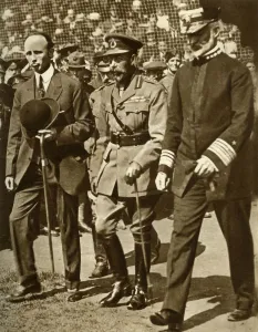 Chelsea Prints: King George V attends a baseball match at Stamford Bridge