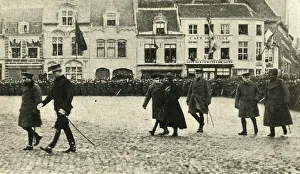 King George V at Furnes, Belgium, First World War, 4 December 1914, (1920). Creator: Unknown