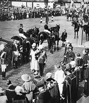 King George V and the mayors of the north London boroughs at Marylebone, Silver Jubilee, 1935