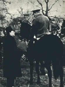 With King George V at Military Exercises, 1913, (1945). Creator: Unknown