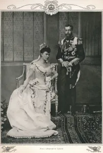 Sir Richard Holmes Prints: King George V and Queen Mary on their wedding day, 1893 (1911). Artist: Lafayette