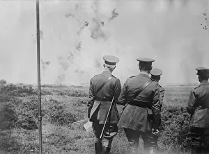 Viewing Prints: King George V sees trench bombing, 7 Jul 1917. Creator: Bain News Service