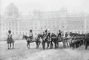 Maharaja Prints: King George V at Trooping of Colors, May 1911. Creator: Bain News Service