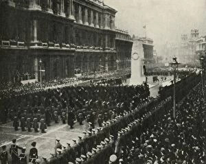 Hm King George Vi Gallery: King George VI Attending Armistice Day Ceremony at the Cenotaph, Whitehall, Nov 11th, 1936, 1937