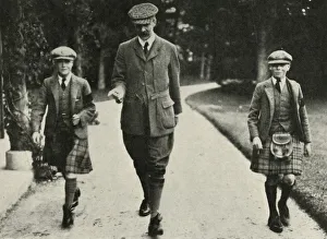 Hm King George Vi Gallery: King George VI and the Ex-King Edward VIII with Mr. Hansel Their Tutor, 1911, 1937