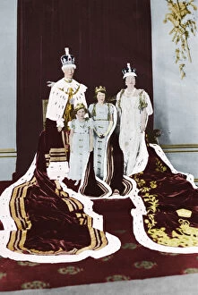 Four People Collection: King George VI and Queen Elizabeth on their Coronation Day, 1937