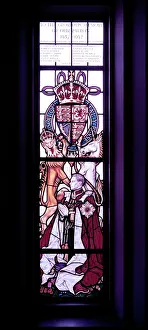 Disease Prints: King George VI, stained glass window, c1955. Creator: Arthur Charles Kirby Ware