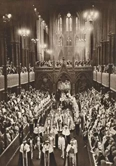 Abbey Collection: King George VIs coronation Procession, Westminster Abbey, 1937