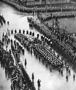 Guard Of Honour Prints: King George Vs funeral procession passing out of Palace Yard, London, 1936
