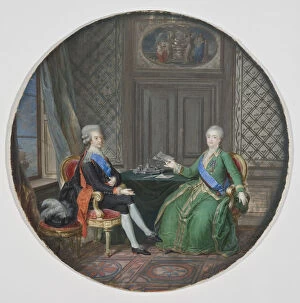 Denmark Collection: King Gustav III of Sweden and Catherine II of Russia in Fredrikshamn, 1784
