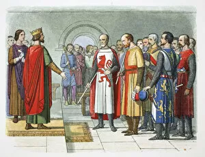 Simon De Collection: King Henry III and his Parliament, Westminster, 1258 (1864)