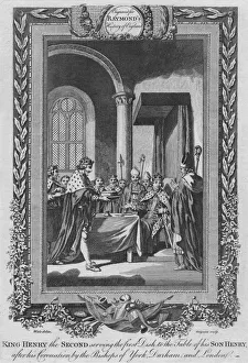 Banquet Hall Gallery: King Henry the Second serving the first Dish to the Table of his Son, c1787