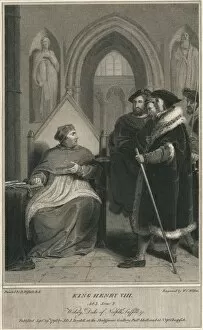 King Henry VIII. Act 3. Scene 2. Wolsey, Duke of Norfolk, Suffolk & c, 1796. Artist: WC Wilson