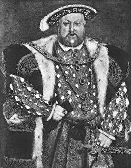 'King Henry VIII.'; from the picture by Hans Holbein c.1550, 1890. Creator: Unknown