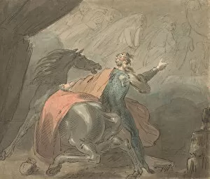 A King and a Horse with Ghostly Women, 1770-80. Creator: William Hamilton