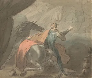 Hamilton William Gallery: A King and a Horse with Ghostly Women, 1770-80. Creator: William Hamilton