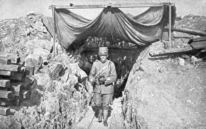 Honour Prints: The King of Italy in France; The king leaving the observation post at Souville;