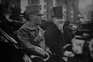 Mr Poincare Prints: King of Italy & Raymond Poincare, 1918. Creator: Bain News Service