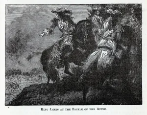 King James at the Battle of the Boyne, 1882. Artist: Anonymous King James at the Battle of the Boyne, 1882. Artist: Anonymous