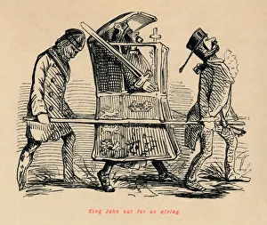The Comic History Of England Gallery: King John out for an airing, c1860, (c1860). Artist: John Leech