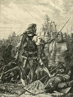 Black Prince Gallery: King John at Poitiers, (1356), 1890. Creator: Unknown