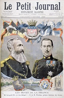 Images Dated 4th May 2007: King Leopold II of Belgium and Prince Nicholas of Greece and Denmark, 1895. Artist: Oswaldo Tofani