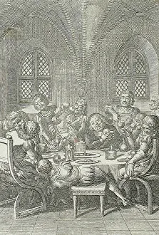 Merry Prints: A King Making Merry, 1794. Creator: Daniel Nikolaus Chodowiecki