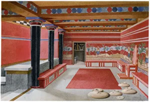 Empty Prints: King Minoss throne room, Knossos, Crete
