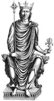 Images Dated 6th November 2007: King Philip II of France (1165-1223), 16th century (1849).Artist: Dutillet