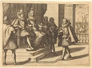 Austria Margaret Of Collection: King and Queen in Consultation about the Turks, 1612. Creator: Jacques Callot
