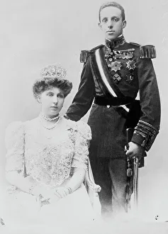 Bourbon De Alfonso Prints: King and Queen of Spain, 1910. Creator: Bain News Service