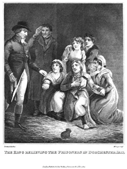 Pity Prints: The king relieving the prisoners in Dorchester jail, 1820. Artist: Cooper