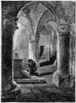 Richard I Prints: King Richard I (1157-1199) kneeling before the shrine of St Januarius