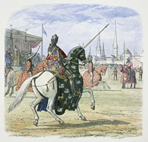 Intervention Prints: King Richard II stops the duel between the Dukes of Hereford and Norfolk, 1398 (1864)